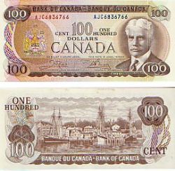 1975 -  100 DOLLARS 1975, CROW/BOUEY, PRÉFIXE AJC (G)