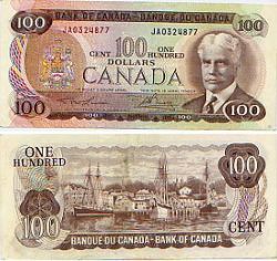 1975 -  100 DOLLARS 1975, LAWSON/BOUEY (VF)