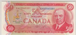 1975 -  50 DOLLARS 1975, CROW/BOUEY PRÉFIXE EHX (GUNC)