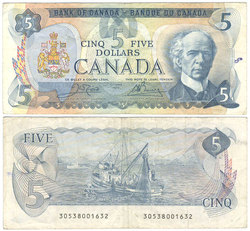 1979 -  5 DOLLARS 1979, CROW/BOUEY (F)