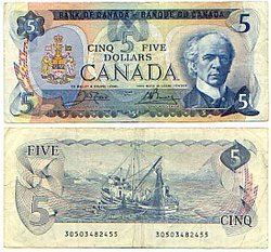 1979 -  5 DOLLARS 1979, CROW/BOUEY (VF)