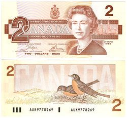 1986 -  2 DOLLARS 1986, CROW/BOUEY (AU)