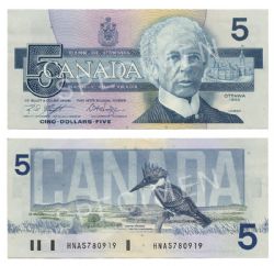 1986 -  5 DOLLARS 1986, KNIGHT/DODGE (EF)