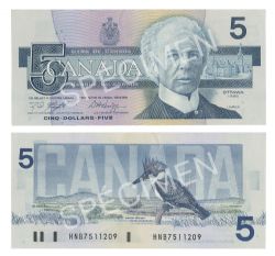 1986 -  5 DOLLARS 1986, KNIGHT/DODGE (GUNC)
