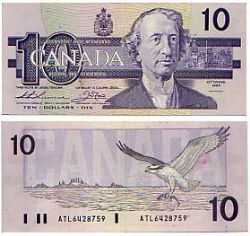 1989 -  10 DOLLARS 1989, THIESSEN/CROW (F)