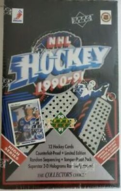 1990-91 HOCKEY -  UPPER DECK HIGH NUMBER (BOÎTE DE 36 PAQUETS)