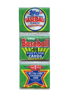 1990 BASEBALL -  TOPPS - RACK PACK (P46/B24)