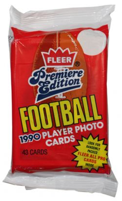 1990 FOOTBALL -  FLEER PREMIERE EDITION PACK
