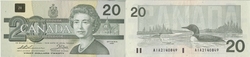 1991 -  20 DOLLARS 1991, THIESSEN/CROW (EF)