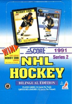 1991-92 HOCKEY -  SCORE SERIES 2 HOCKEY BILINGUAL VERSION BOX