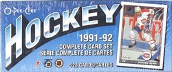 1991-92 HOCKEY -  SÉRIE COMPLÈTE (FACTORY SET) O-PEE-CHEE (528 CARTES)