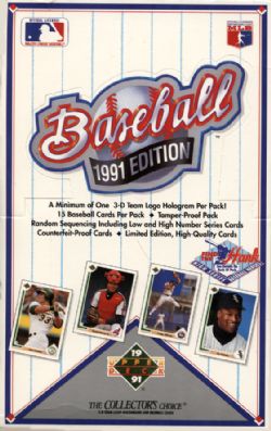 1991 BASEBALL -  UPPER DECK HIGH (BOITE DE 36 PAQUETS)
