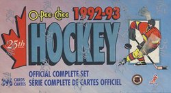 1992-93 HOCKEY -  SÉRIE COMPLÈTE O-PEE-CHEE (396 CARTES)