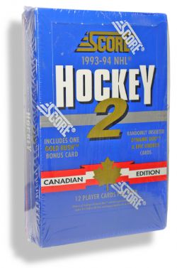 1993-94 HOCKEY -  SCORE SERIES 2 ÉDITION CANADIENNE (BOITE DE 36 PAQUETS)