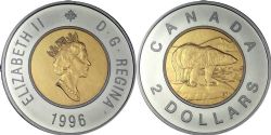 2 DOLLARS -  2 DOLLARS 1996 -  1996 CANADIAN COINS