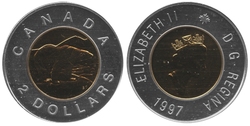 2 DOLLARS -  2 DOLLARS 1997 - OURS BRILLANT - SPÉCIMEN (SP) -  PIÈCES DU CANADA 1997