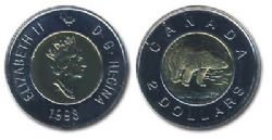 2 DOLLARS -  2 DOLLARS 1998 -  PIÈCES DU CANADA 1998