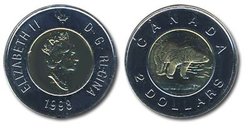 2 DOLLARS -  2 DOLLARS 1998 - PROOF-LIKE (PL) -  PIÈCES DU CANADA 1998