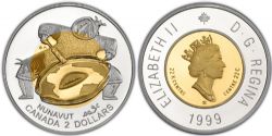 2 DOLLARS -  2 DOLLARS 1999 - NUNAVUT (PR) -  1999 CANADIAN COINS