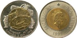 2 DOLLARS -  2 DOLLARS 1999 - NUNAVUT (SP) -  1999 CANADIAN COINS