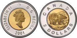 2 DOLLARS -  2 DOLLARS 2001 (PR) -  2001 CANADIAN COINS