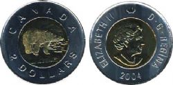 2 DOLLARS -  2 DOLLARS 2004 -  PIÈCES DU CANADA 2004