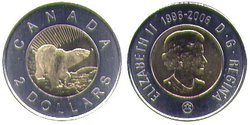 2 DOLLARS -  2 DOLLARS 2006 - 10EME ANNIVERSAIRE: CHURCHILL (BU) -  PIÈCES DU CANADA 2006