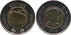 2 DOLLARS -  2 DOLLARS 2013 - BRILLANT INCIRCULE (BU) -  PIÈCES DU CANADA 2013
