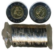 2 DOLLARS -  ROULEAU ORIGINAL DE 2 DOLLARS 2011 - FORÊT BORÉALE -  PIÈCES DU CANADA 2011