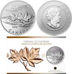 20$ POUR 20$ -  ADIEU À LA PIÈCE DE UN CENT -  PIÈCES DU CANADA 2012 05