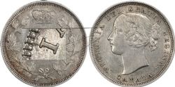 20 CENTS -  20 CENTS 1858 «I» REFRAPPÉ DANS VICTORIA -  1858 CANADIAN COINS