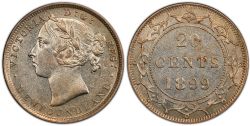20 CENTS -  20 CENTS 1899-ACCROCHÉ -  1899 NEWFOUNFLAND COINS