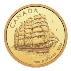 200 DOLLARS -  GRANDS NAVIRES -  VOILIER À GRÉEMENT CARRÉ -  PIÈCES DU CANADA 2023 02