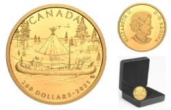 200 DOLLARS -  LES DÉBUTS DU CANADA -  LA TRAITE DES FOURRURES -  PIÈCES DU CANADA 2021 04