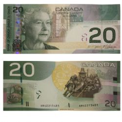 2004 -  20 DOLLARS 2004, JENKINS/CARNEY - BILLET RADAR : NUMÉROS À 3 OU 4 CHIFFRES (VF)