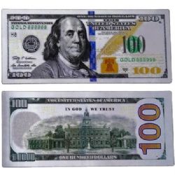 2009 -  COPIE DU BILLET DE 100 DOLLARS 2009 DES ÉTATS-UNIS (PLAQUÉ EN ARGENT PUR)