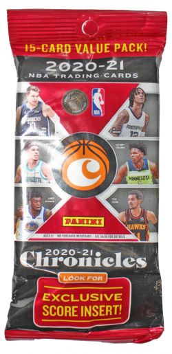 2020-21 BASKETBALL -  PANINI CHRONICLES - 15 CARDS VALUE PACK