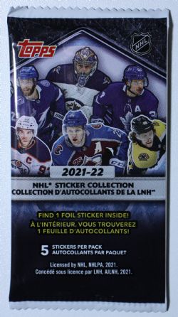 2021-22 HOCKEY -  TOPPS COLLECTION D'AUTOCOLLANTS (P5/B50)