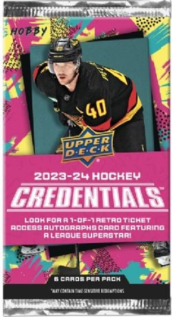 2023-24 HOCKEY -  UPPER DECK CREDENTIALS - HOBBY (P6/B8)