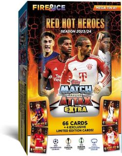 2023-24 SOCCER -  TOPPS MATCH ATTAX EXTRA CHAMPIONS LEAGUE CARDS – MEGA TIN - RED HOT HEROES