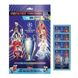 2024-25 SOCCER -  TOPPS UEFA CHAMPIONS LEAGUE - MEGA STARTER PACK (ALBUM + 50 STICKERS)