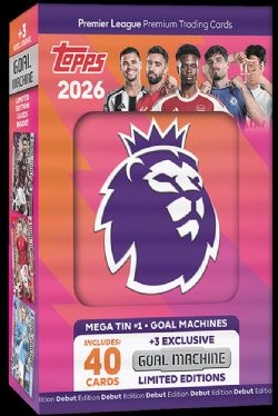 2025-26 SOCCER -  TOPPS PREMIER LEAGUE DEBUT EDITION - GOAL MACHINES TIN