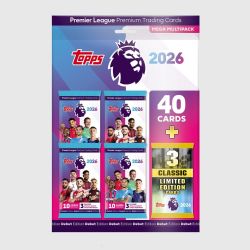 2025-26 SOCCER -  TOPPS PREMIER LEAGUE DEBUT EDITION – MULTIPACK (40 CARDS + 3 LE)