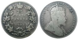 25 CENTS -  25 CENTS 1903 -  PIÈCES DU CANADA 1903