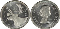 25 CENTS -  25 CENTS 1963 -  PIÈCES DU CANADA 1963