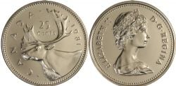 25 CENTS -  25 CENTS 1981 (PL) -  1981 CANADIAN COINS