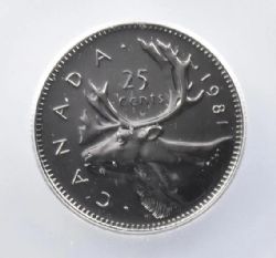 25 CENTS -  25 CENTS 1981 (SP) -  1981 CANADIAN COINS