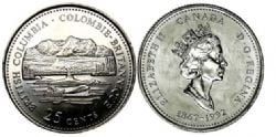 25 CENTS -  25 CENTS 1992 - COLOMBIE-BRITANNIQUE -  PIÈCES DU CANADA 1992 12