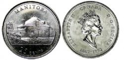25 CENTS -  25 CENTS 1992 - MANITOBA -  PIÈCES DU CANADA 1992 04