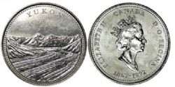25 CENTS -  25 CENTS 1992 - YUKON (BU) -  PIÈCES DU CANADA 1992 05